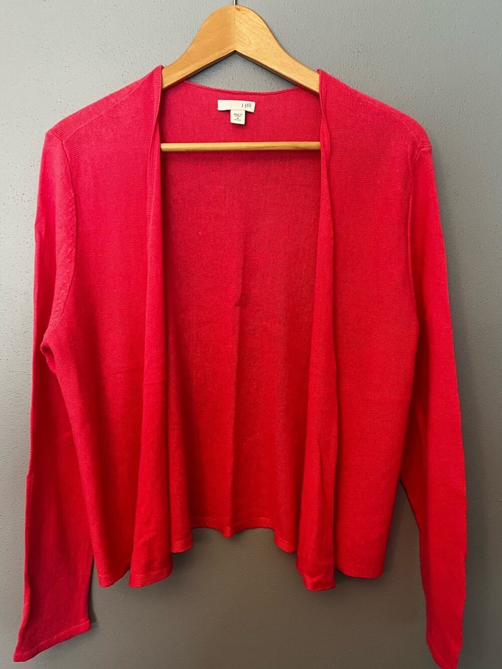 J. Jill Open-Front Linen Blend Cardigan